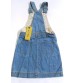 Denim Pinafore Dress, Children Wear, Kids Girls Wear, Color Sky Blue, 100% Cotton, Age 5 To 6 years